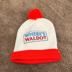 Where's Waldo? Red and White Beanie one size fits most